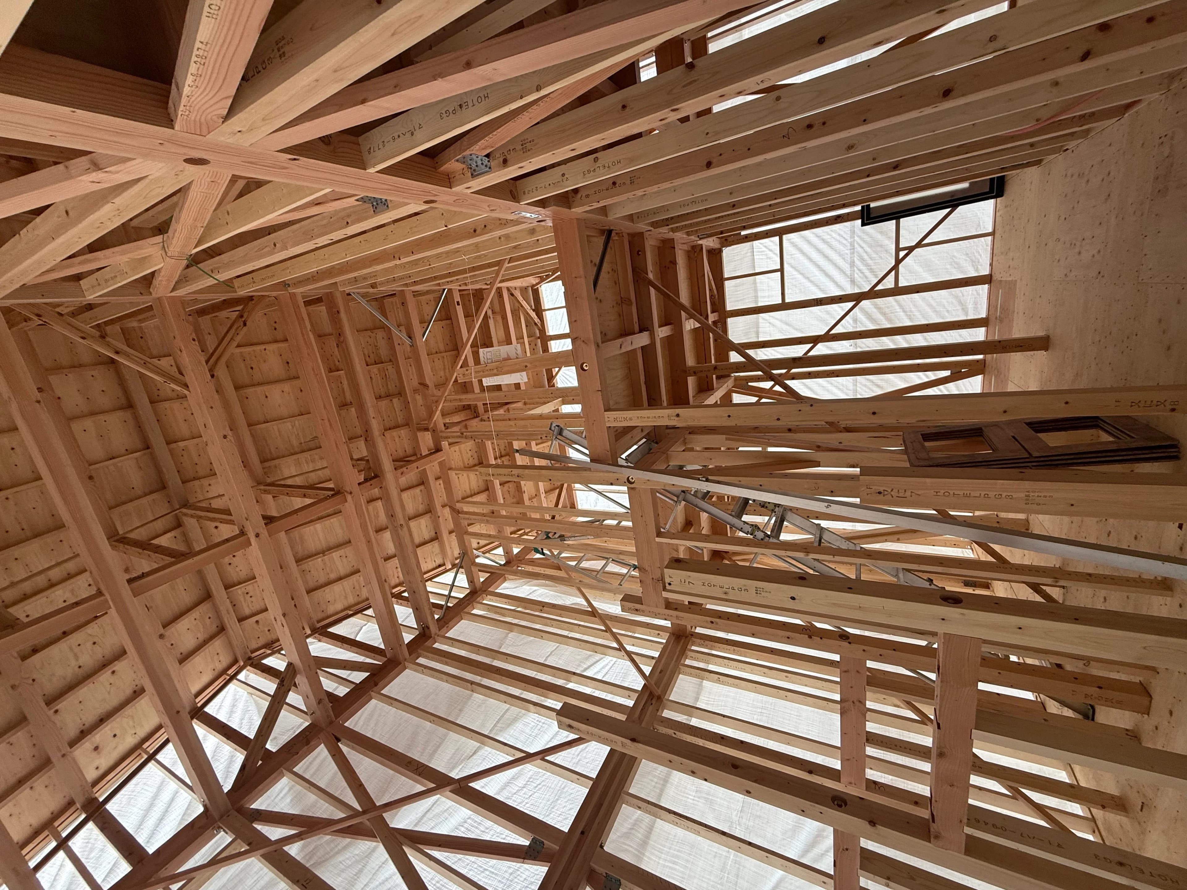 HOTEL PG -III- 工事の様子。躯体が立ち、空間の骨格ができあがっていきます